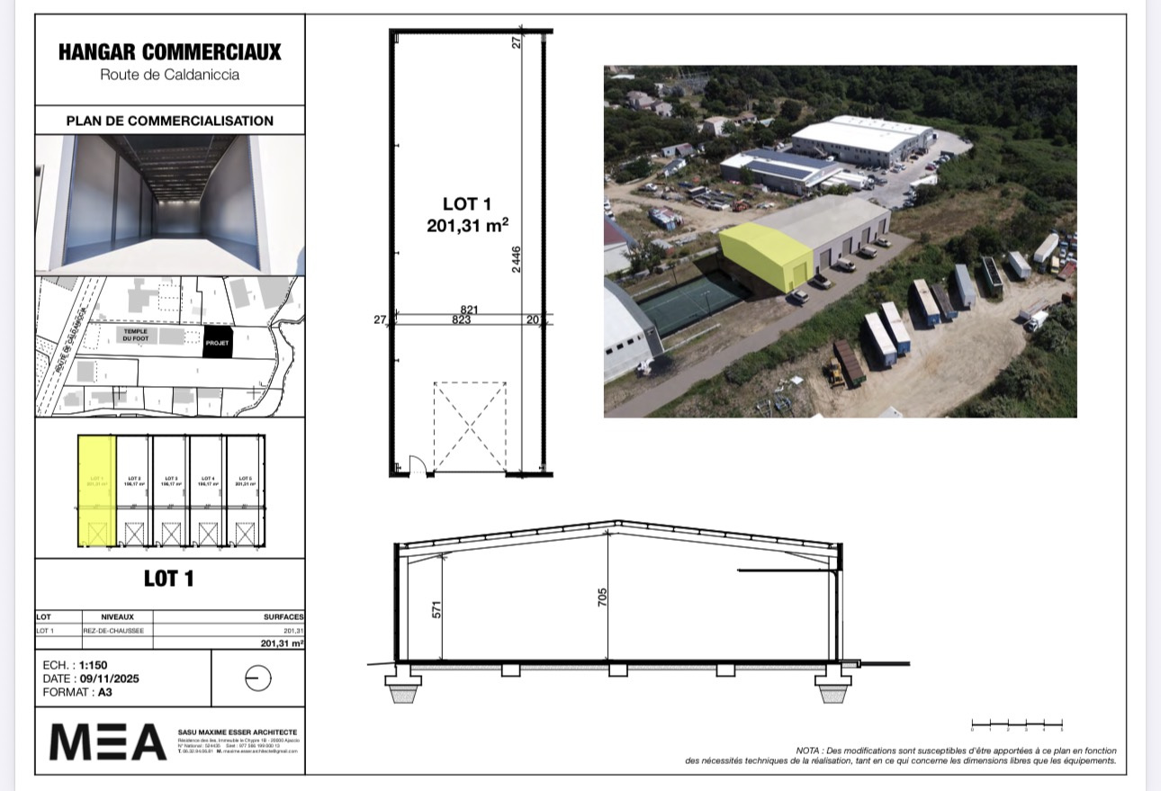 Entrepôt 200m2 Caldaniccia